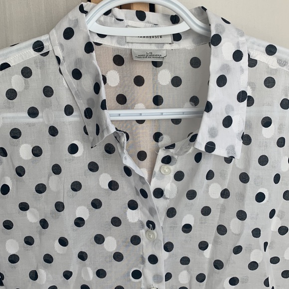 Van Heusen, Size Large, Polka dots 100% cotton shirt - Picture 3 of 13